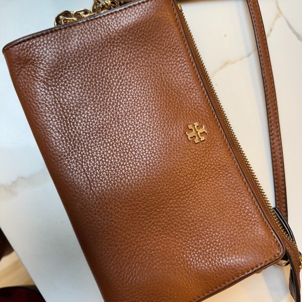 Tory Burch Leather Tan Crossbody